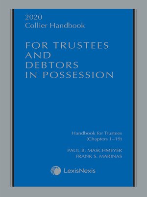cover image of Collier Handbook for Trustees and Debtors in Possession